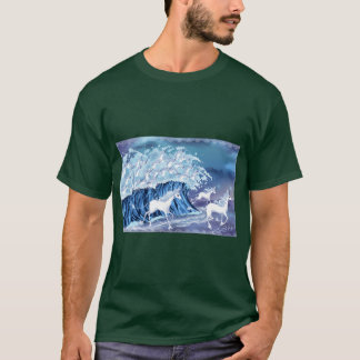 T-shirt Licornes dans la fille de la mer