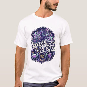T-shirt Licornes Maudissent Chevaux et Corne Prêt POD Artw