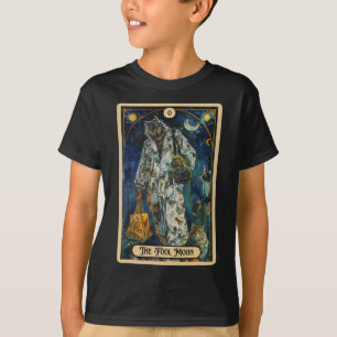 T-shirt L'idiot de la lune Werewolf (l'idiot) Tarot d'Hall