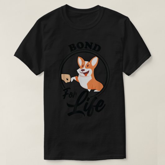 T-shirt Lien à vie Corgi Papa (Design devant)