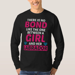 T-shirt Lien Entre La Fille Et Son Chien Maillot Du Labrad