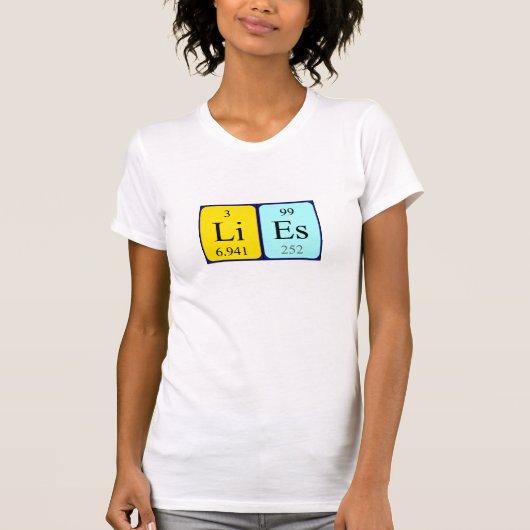 T-shirt Lies periodic table name shirt (Devant)