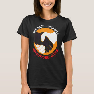 T-shirt Lieu de naissance Une race Race Humaine Un Sang Ro