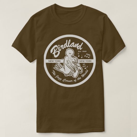 T-shirt Lieu vintage Birdland Jazz Club 2 (Design devant)