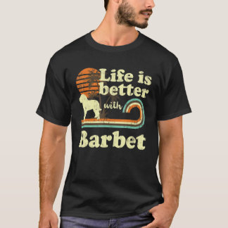 T-shirt Life Better Barbet Vintage Chien Maman Papa