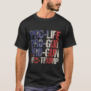 T-shirt Life God Gun Trump Usa réélit Donald Trump 2020