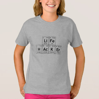 T-shirt LiFe HAcKEr éléments de chimie Word du tableau pér