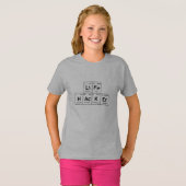 T-shirt LiFe HAcKEr éléments de chimie Word du tableau pér (Devant entier)