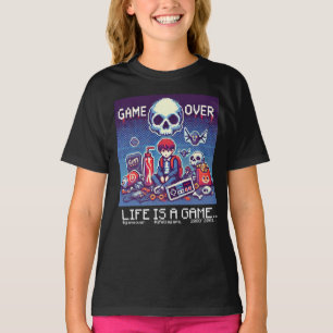 T-shirt Life Is A Game... : Game Over (fille gamer gamer g