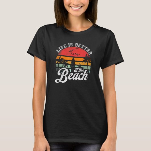 T-shirt Life Is Better At The Beach Funny Jamaica Rasta Re (Devant)