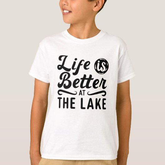 T-shirt Life Is Better At The Lake Wakeboarding Wakeboard (Devant)