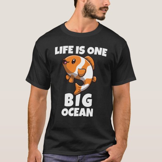 T-shirt Life Is One Big Ocean Clownfish Anemone (Devant)