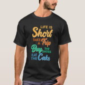 T-shirt Life is Short Take Trip Acheter Chaussures Manger (Devant)