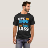 T-shirt Life is Simple Eat Sleep Sing Barbershop Quartet B (Devant entier)