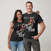 T-shirt Life is simple - fish (Unisexe)