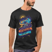 T-shirt Life Is the Road Explore Mountain Adventure Tee (Devant)