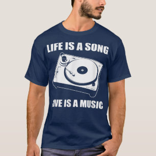 T-shirt Life Love Musique Love Chanson Enthousiaste