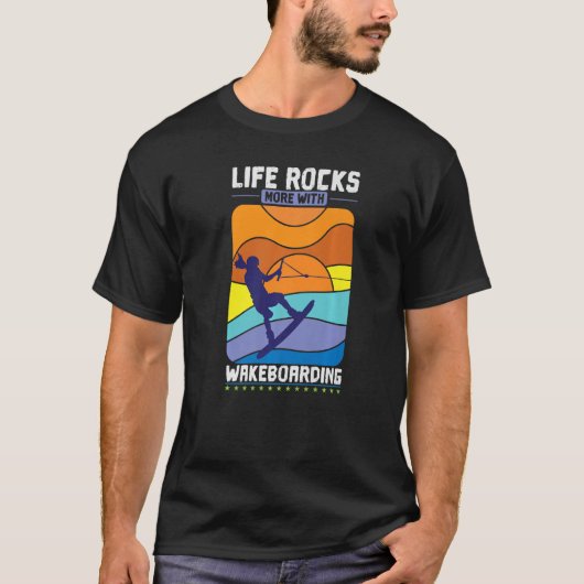 T-shirt Life Rocks Plus Avec Wakeboard (Devant)