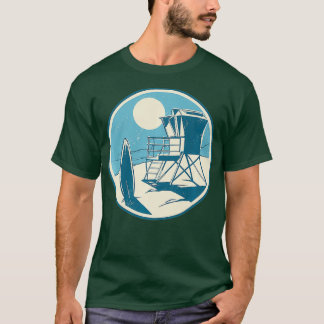 T-shirt Lifeguard Stand Beach Surf board Retro Vibe Surf