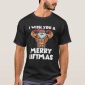 T-shirt Liftmas Lift Fitness Exercice Abs Santa Claus Cand (Devant)
