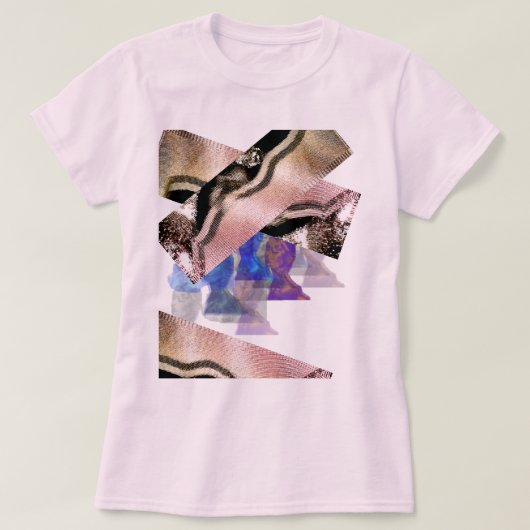 T-shirt Ligature rose-Gold Blip (Design devant)