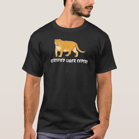 T-shirt Liger Expert Lion Tiger Wild Zoo Animal (Devant)