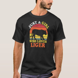 T-shirt Liger  Vintage Juste Une Fille Qui Aime Liger