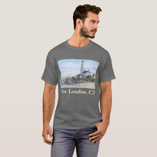 T-shirt Light House New London CT (Devant entier)