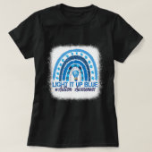 T-shirt Light It Up Blue Rainbow (Design devant)