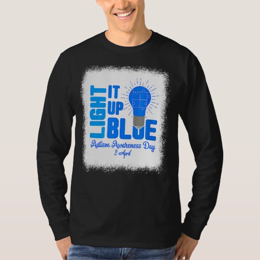 T-shirt Light It Up Blue Sensibilisation sur l'autisme 2 A (Devant)
