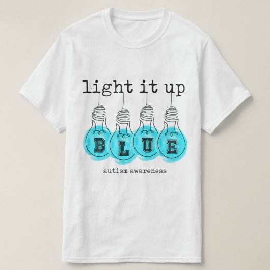 T-shirt Light It Up Blue Sensibilisation sur l'autisme Pre (Design devant)