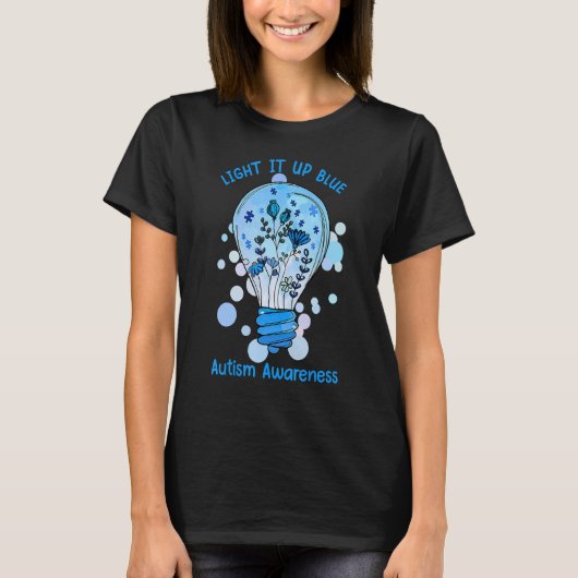 T-shirt Light It Up Blue Sensibilisation sur l'autisme Sup (Devant)