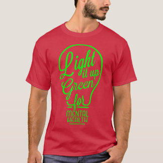 T-shirt Light It Up Green Mental Health Awareness Rainbow 