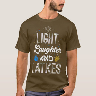 T-shirt Light Laughter Latkes Hanukkah Jewish Festival Men