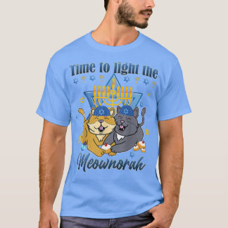 T-shirt Light The Meownorah Jewish Cat Menorah Lover Ugly 