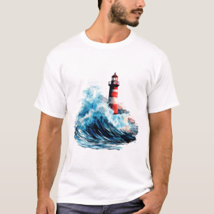 T-shirt Lighthouse Sea World Ocean Beauty Discovery