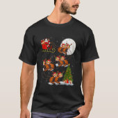T-shirt Lighting Tree Santa Riding Red Panda (Devant)