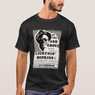 T-shirt Lightnin Hopkins, légendaire blues du pays américa