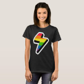 T-shirt Lightning Lgbtq Gay Rights Fière Fierté Arc-en-cie (Devant entier)