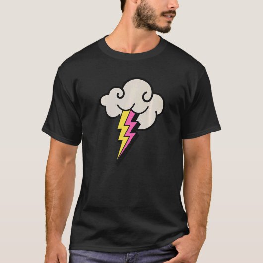 T-shirt Lightning Lightning Retro Electricity Storm Electr (Devant)