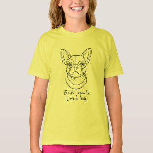 T-shirt Ligne artistique Bouledogue français. Construit pe
