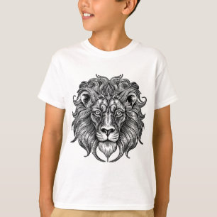 T-shirt Ligne artistique lion