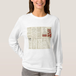 T-shirt Ligne atlantique de côte de page des textes
