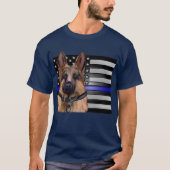 T-SHIRT LIGNE BLEUE MINCE (Devant)