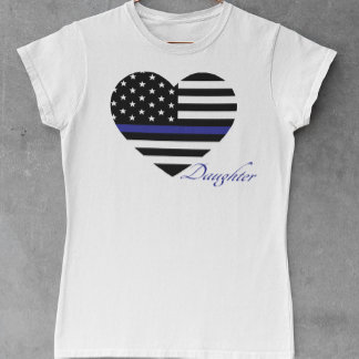 T-shirt Ligne Bleue Mince : Débardeur fille de la police