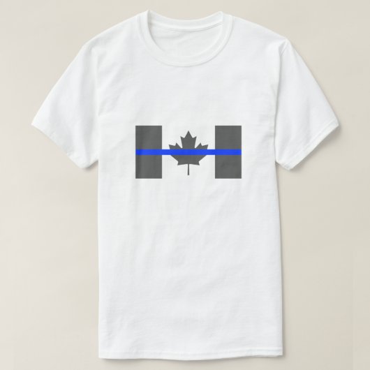 T-shirt Ligne bleue mince La police de l'application de la (Design devant)