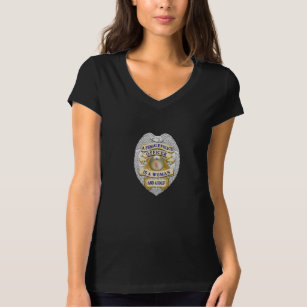 T-shirt Ligne Bleue Mince - Une femme et un demi-insigne