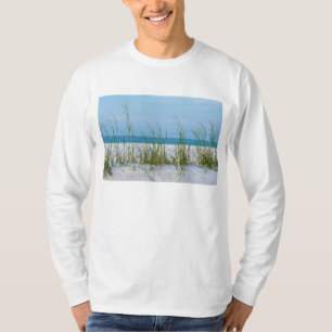 T-shirt Ligne D'Aiguilles De Mer En Sable Blanc