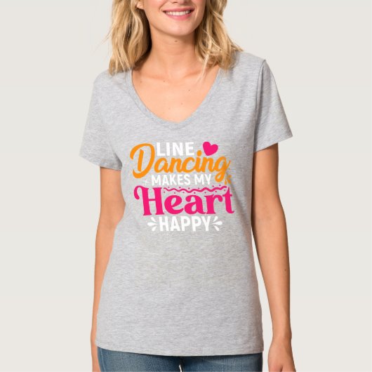 T-shirt Ligne Dancing Citation Dancer Pun Conception du te (Devant)