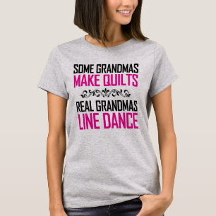 T-shirt Ligne danse de grand-mamans d'édredon de quelques